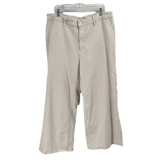 Universal Thread Sailor Wide Leg Striped Pants Sz 17 White Sz 2X - Picture 1 of 6
